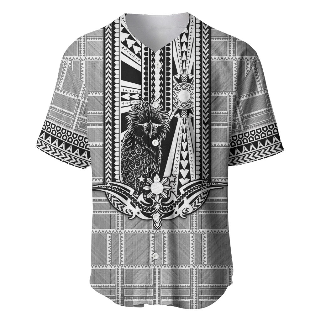 Mabuhay Philippines Festival Baseball Jersey Philippine Eagle Sun Three Stars Barong Pattern