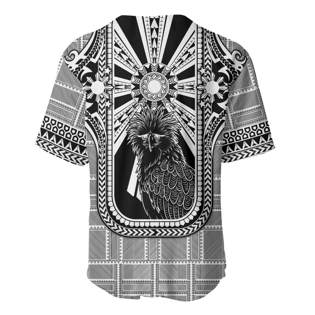 Mabuhay Philippines Festival Baseball Jersey Philippine Eagle Sun Three Stars Barong Pattern