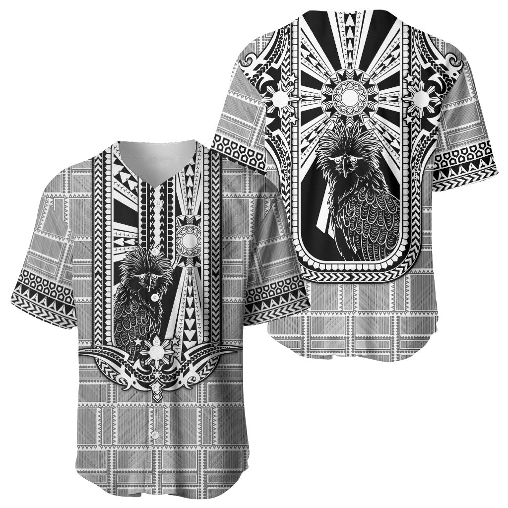 Mabuhay Philippines Festival Baseball Jersey Philippine Eagle Sun Three Stars Barong Pattern