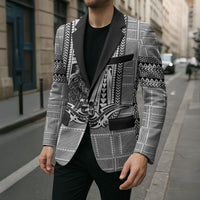 Mabuhay Philippines Festival Blazer Philippine Eagle Sun Three Stars Barong Pattern