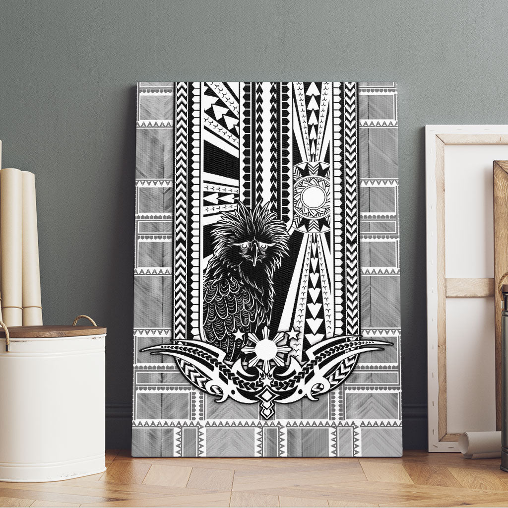 Mabuhay Philippines Festival Canvas Wall Art Philippine Eagle Sun Three Stars Barong Pattern