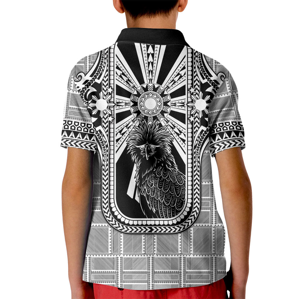 Mabuhay Philippines Festival Kid Polo Shirt Philippine Eagle Sun Three Stars Barong Pattern