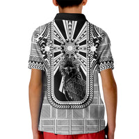 Mabuhay Philippines Festival Kid Polo Shirt Philippine Eagle Sun Three Stars Barong Pattern