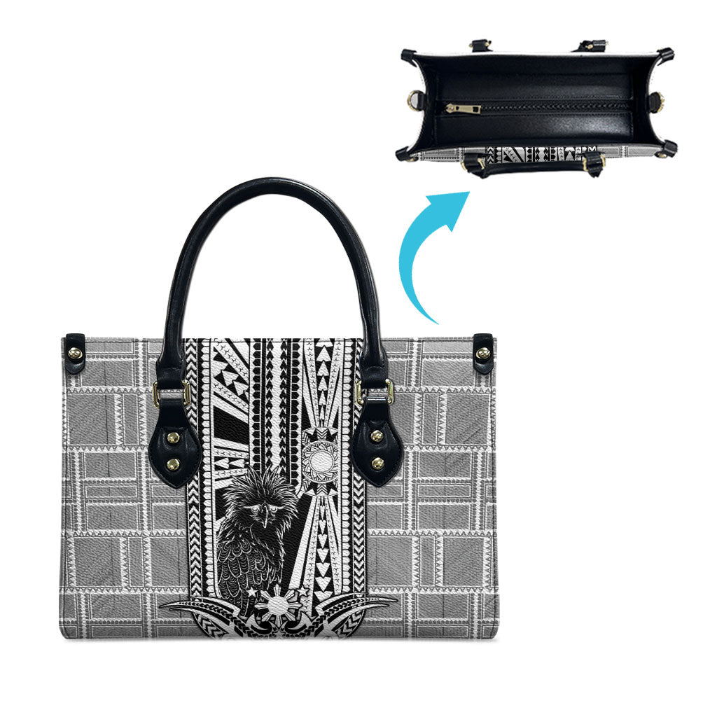 Mabuhay Philippines Festival Leather Bag Philippine Eagle Sun Three Stars Barong Pattern