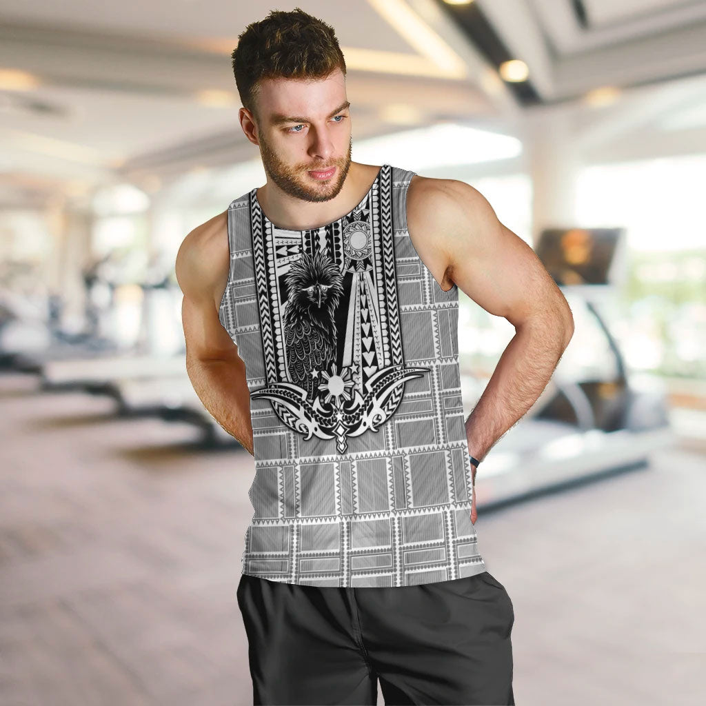 Mabuhay Philippines Festival Men Tank Top Philippine Eagle Sun Three Stars Barong Pattern