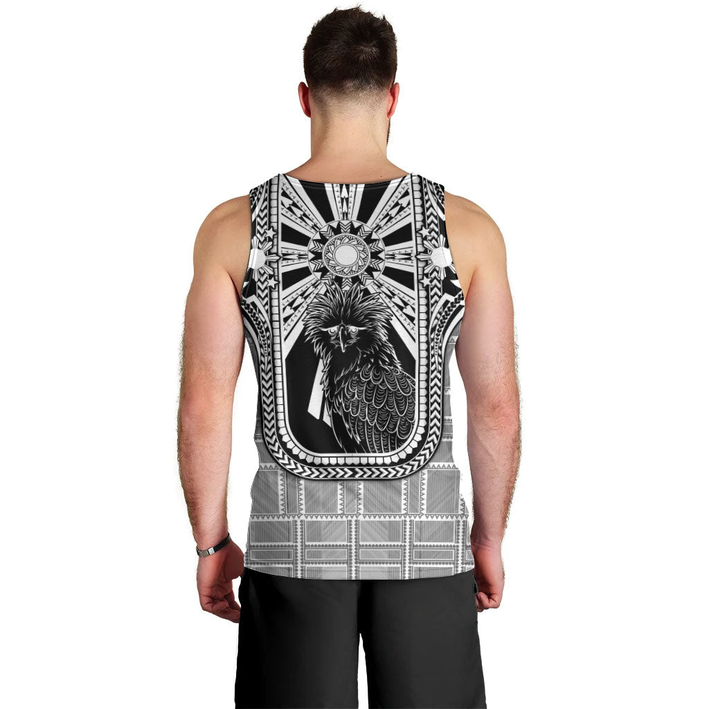 Mabuhay Philippines Festival Men Tank Top Philippine Eagle Sun Three Stars Barong Pattern