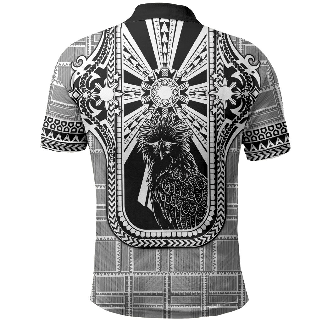 Mabuhay Philippines Festival Polo Shirt Philippine Eagle Sun Three Stars Barong Pattern