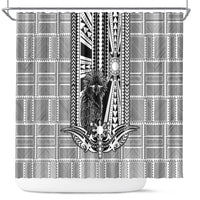 Mabuhay Philippines Festival Shower Curtain Philippine Eagle Sun Three Stars Barong Pattern