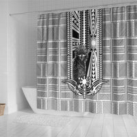 Mabuhay Philippines Festival Shower Curtain Philippine Eagle Sun Three Stars Barong Pattern