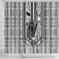 Mabuhay Philippines Festival Shower Curtain Philippine Eagle Sun Three Stars Barong Pattern