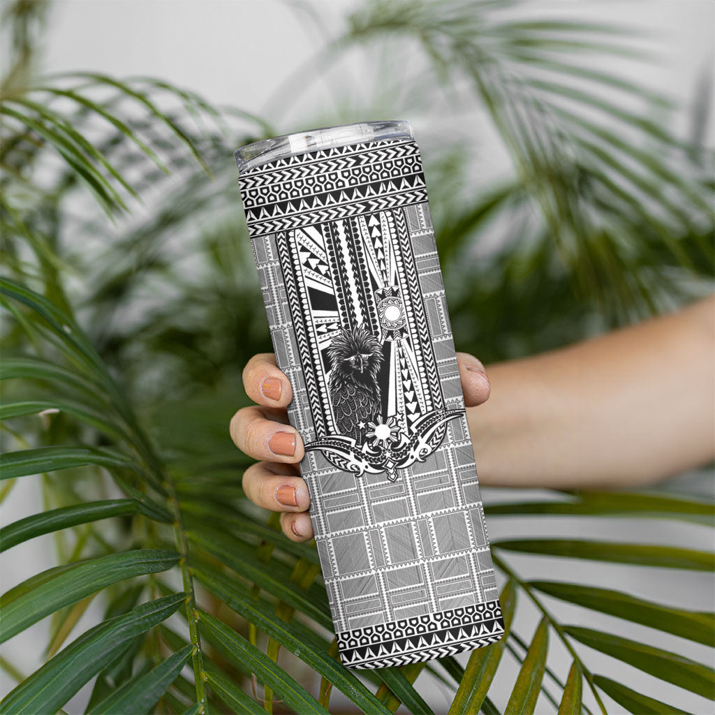Mabuhay Philippines Festival Skinny Tumbler Philippine Eagle Sun Three Stars Barong Pattern
