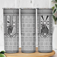 Mabuhay Philippines Festival Skinny Tumbler Philippine Eagle Sun Three Stars Barong Pattern