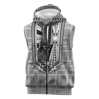 Mabuhay Philippines Festival Sleeveless Zip Hoodie Philippine Eagle Sun Three Stars Barong Pattern