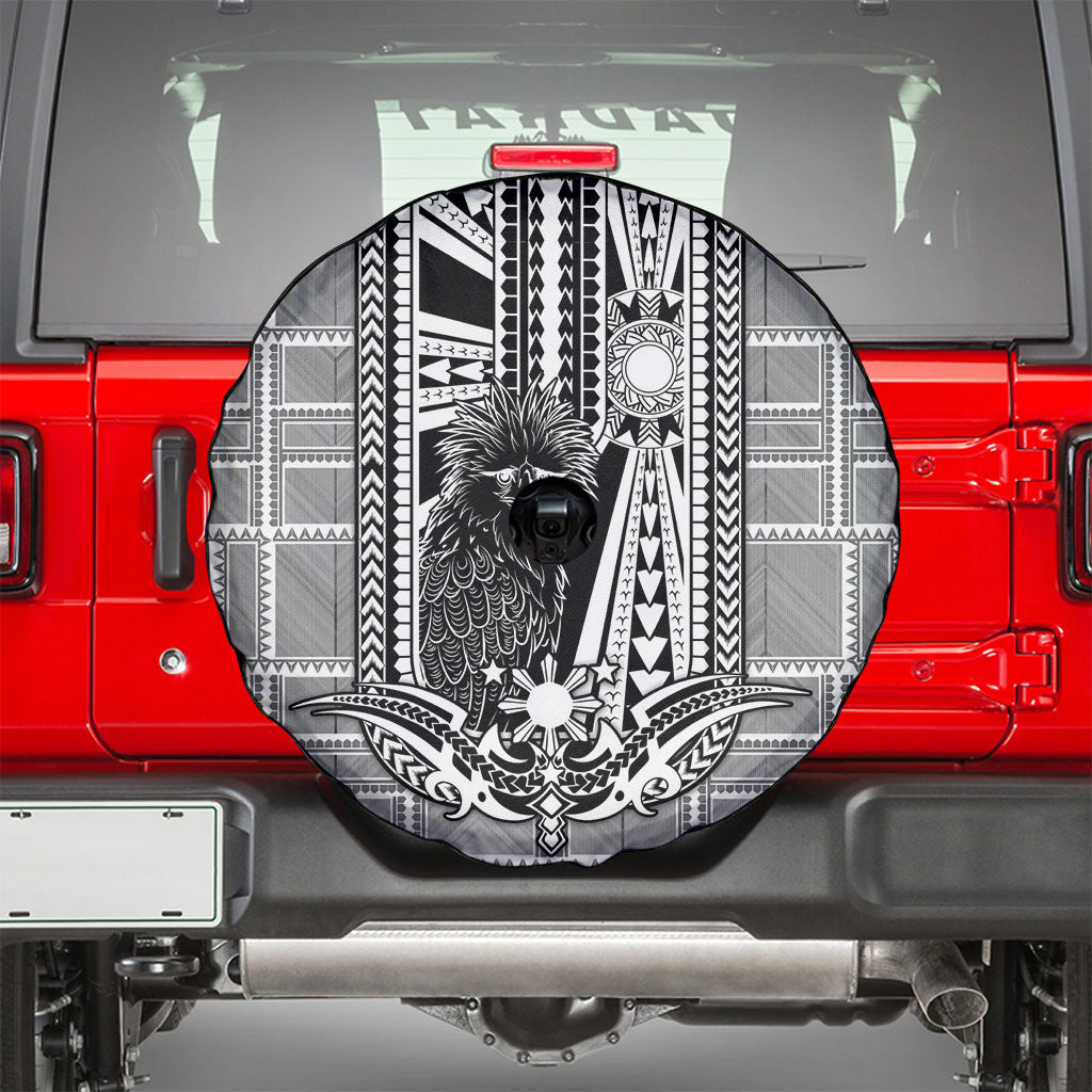 Mabuhay Philippines Festival Spare Tire Cover Philippine Eagle Sun Three Stars Barong Pattern