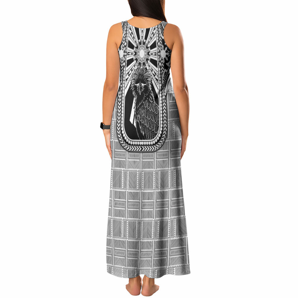 Mabuhay Philippines Festival Tank Maxi Dress Philippine Eagle Sun Three Stars Barong Pattern