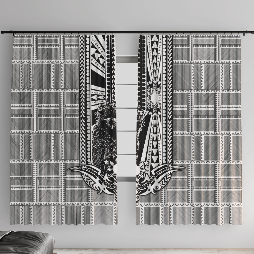 Mabuhay Philippines Festival Window Curtain Philippine Eagle Sun Three Stars Barong Pattern