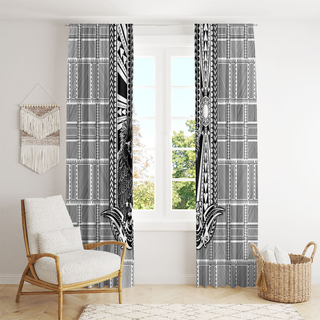 Mabuhay Philippines Festival Window Curtain Philippine Eagle Sun Three Stars Barong Pattern