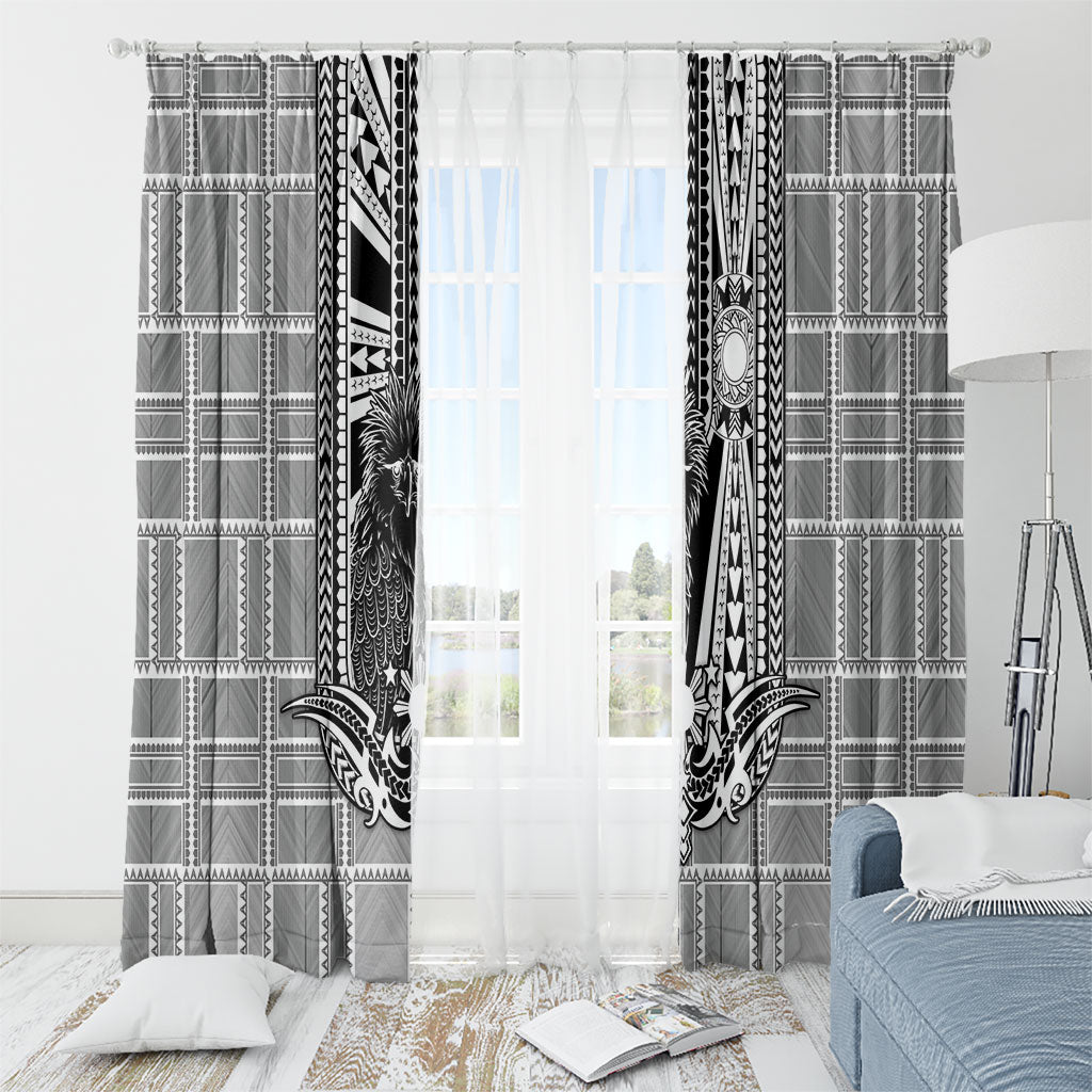 Mabuhay Philippines Festival Window Curtain Philippine Eagle Sun Three Stars Barong Pattern