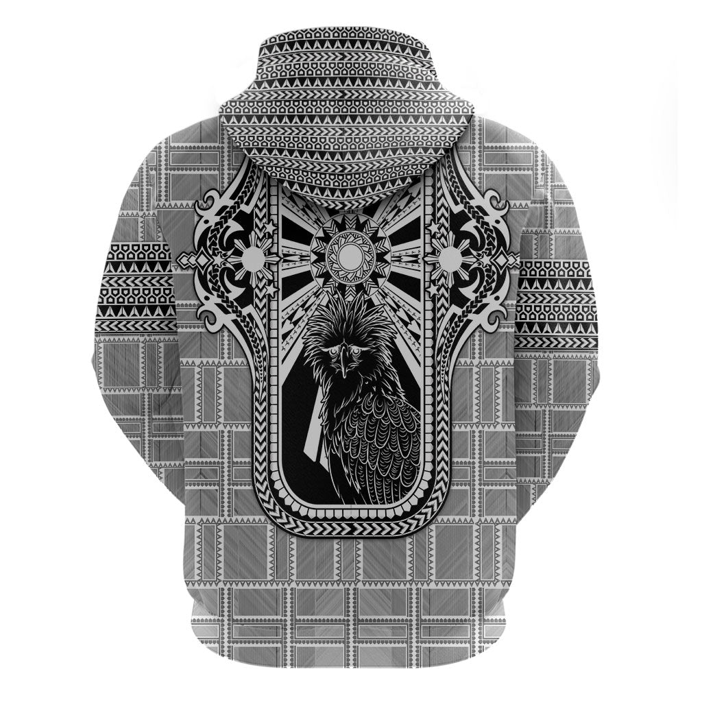 Mabuhay Philippines Festival Zip Hoodie Philippine Eagle Sun Three Stars Barong Pattern