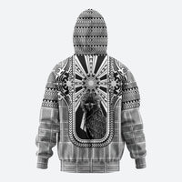Mabuhay Philippines Festival Zip Hoodie Philippine Eagle Sun Three Stars Barong Pattern