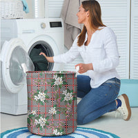 Red Binakol Motifs With Jasminum Sambac Laundry Basket Mabuhay Philippines Festival