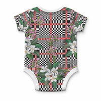 Red Binakol Motifs With Jasminum Sambac Baby Onesie Mabuhay Philippines Festival