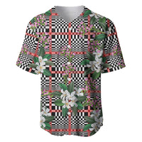 Red Binakol Motifs With Jasminum Sambac Baseball Jersey Mabuhay Philippines Festival