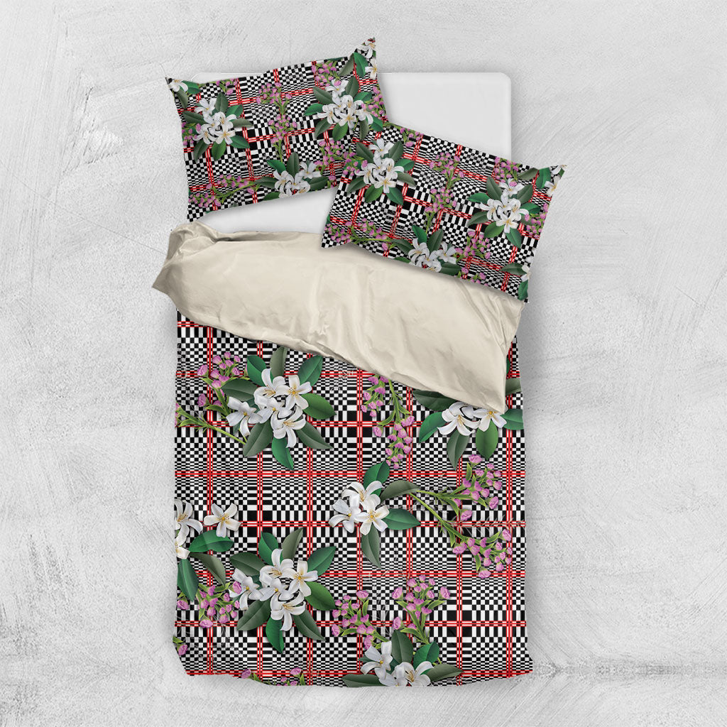 Red Binakol Motifs With Jasminum Sambac Bedding Set Mabuhay Philippines Festival