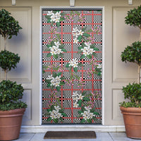 Red Binakol Motifs With Jasminum Sambac Door Cover Mabuhay Philippines Festival