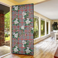 Red Binakol Motifs With Jasminum Sambac Door Cover Mabuhay Philippines Festival