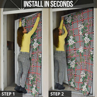 Red Binakol Motifs With Jasminum Sambac Door Cover Mabuhay Philippines Festival