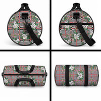 Red Binakol Motifs With Jasminum Sambac Duffle Bag Mabuhay Philippines Festival