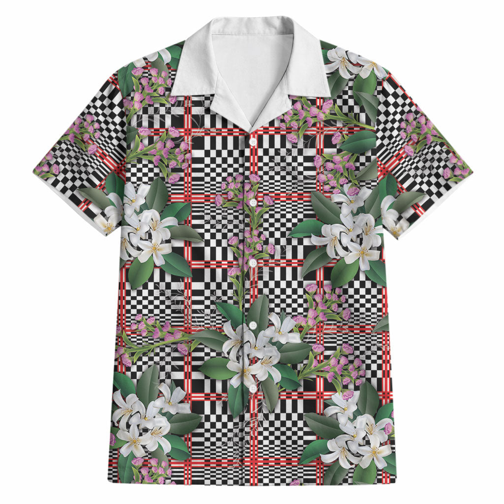 Red Binakol Motifs With Jasminum Sambac Hawaiian Shirt Mabuhay Philippines Festival