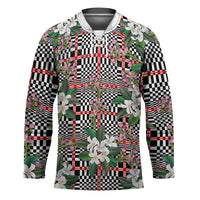 Red Binakol Motifs With Jasminum Sambac Hockey Jersey Mabuhay Philippines Festival
