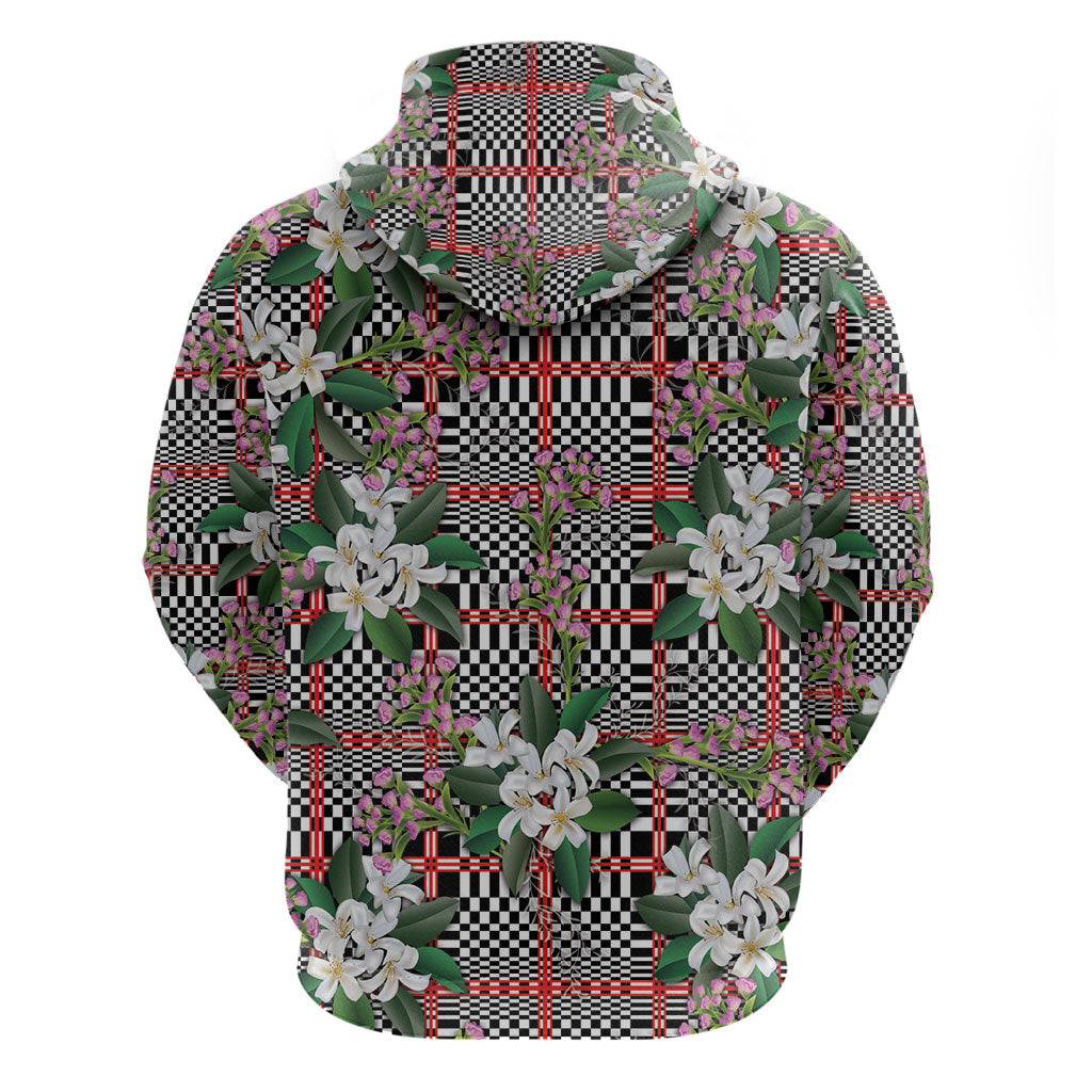 Red Binakol Motifs With Jasminum Sambac Hoodie Mabuhay Philippines Festival