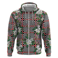 Red Binakol Motifs With Jasminum Sambac Hoodie Mabuhay Philippines Festival