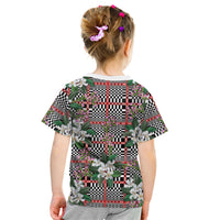 Red Binakol Motifs With Jasminum Sambac Kid T Shirt Mabuhay Philippines Festival