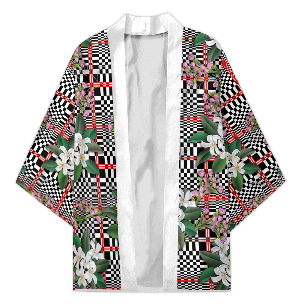 Red Binakol Motifs With Jasminum Sambac Kimono Mabuhay Philippines Festival