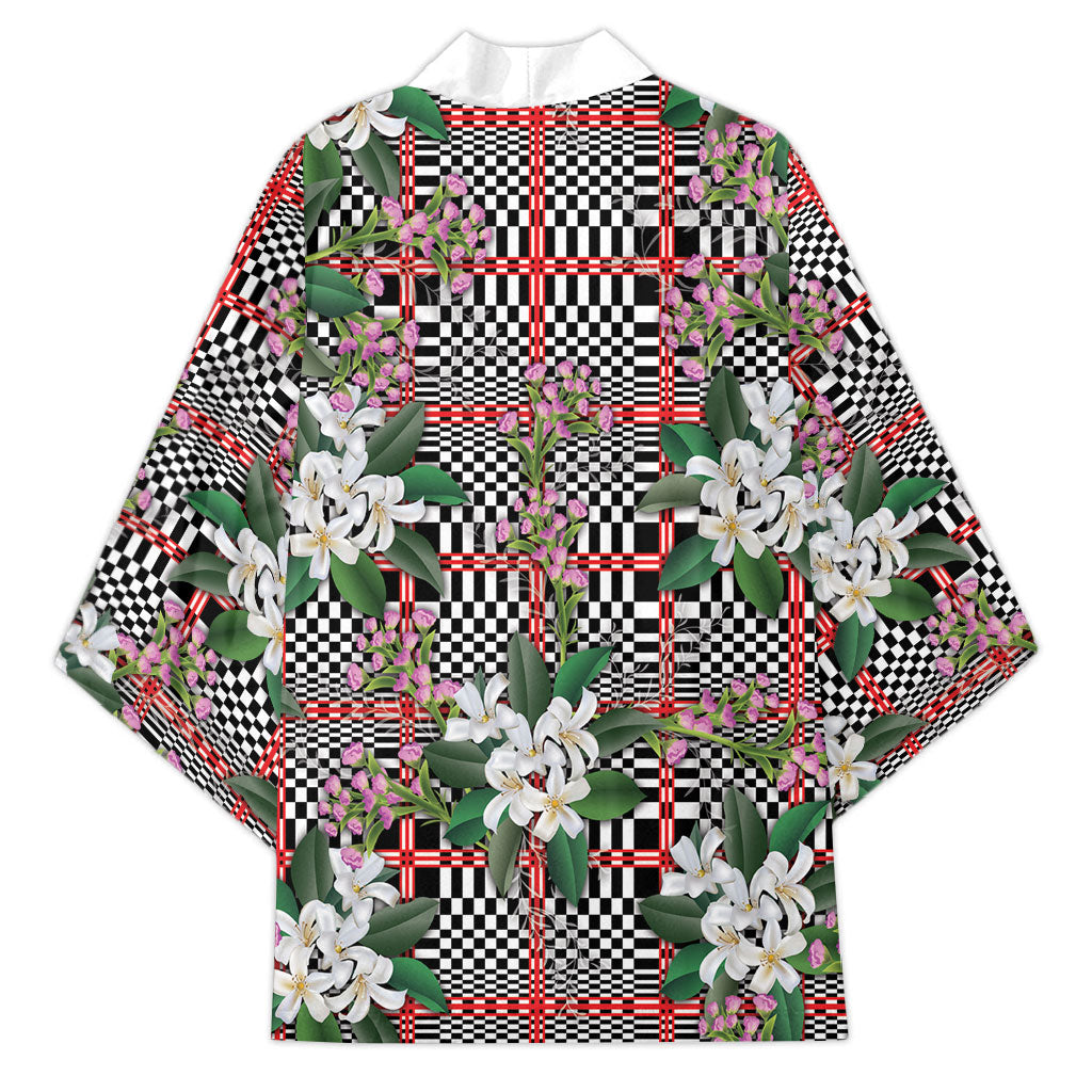 Red Binakol Motifs With Jasminum Sambac Kimono Mabuhay Philippines Festival