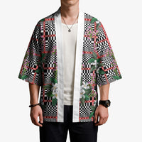 Red Binakol Motifs With Jasminum Sambac Kimono Mabuhay Philippines Festival