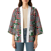 Red Binakol Motifs With Jasminum Sambac Kimono Mabuhay Philippines Festival