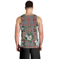 Red Binakol Motifs With Jasminum Sambac Men Tank Top Mabuhay Philippines Festival