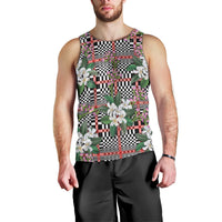 Red Binakol Motifs With Jasminum Sambac Men Tank Top Mabuhay Philippines Festival