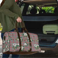 Red Binakol Motifs With Jasminum Sambac Travel Bag Mabuhay Philippines Festival