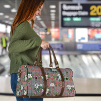 Red Binakol Motifs With Jasminum Sambac Travel Bag Mabuhay Philippines Festival