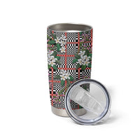 Red Binakol Motifs With Jasminum Sambac Tumbler Cup Mabuhay Philippines Festival