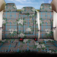 Blue Binakol Motifs With Jasminum Sambac Back Car Seat Cover Mabuhay Philippines Festival