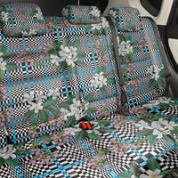 Blue Binakol Motifs With Jasminum Sambac Back Car Seat Cover Mabuhay Philippines Festival