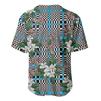 Blue Binakol Motifs With Jasminum Sambac Baseball Jersey Mabuhay Philippines Festival