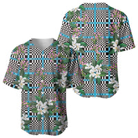 Blue Binakol Motifs With Jasminum Sambac Baseball Jersey Mabuhay Philippines Festival